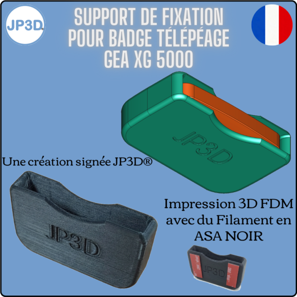 support de fixation pour badge télépéage trp 4010